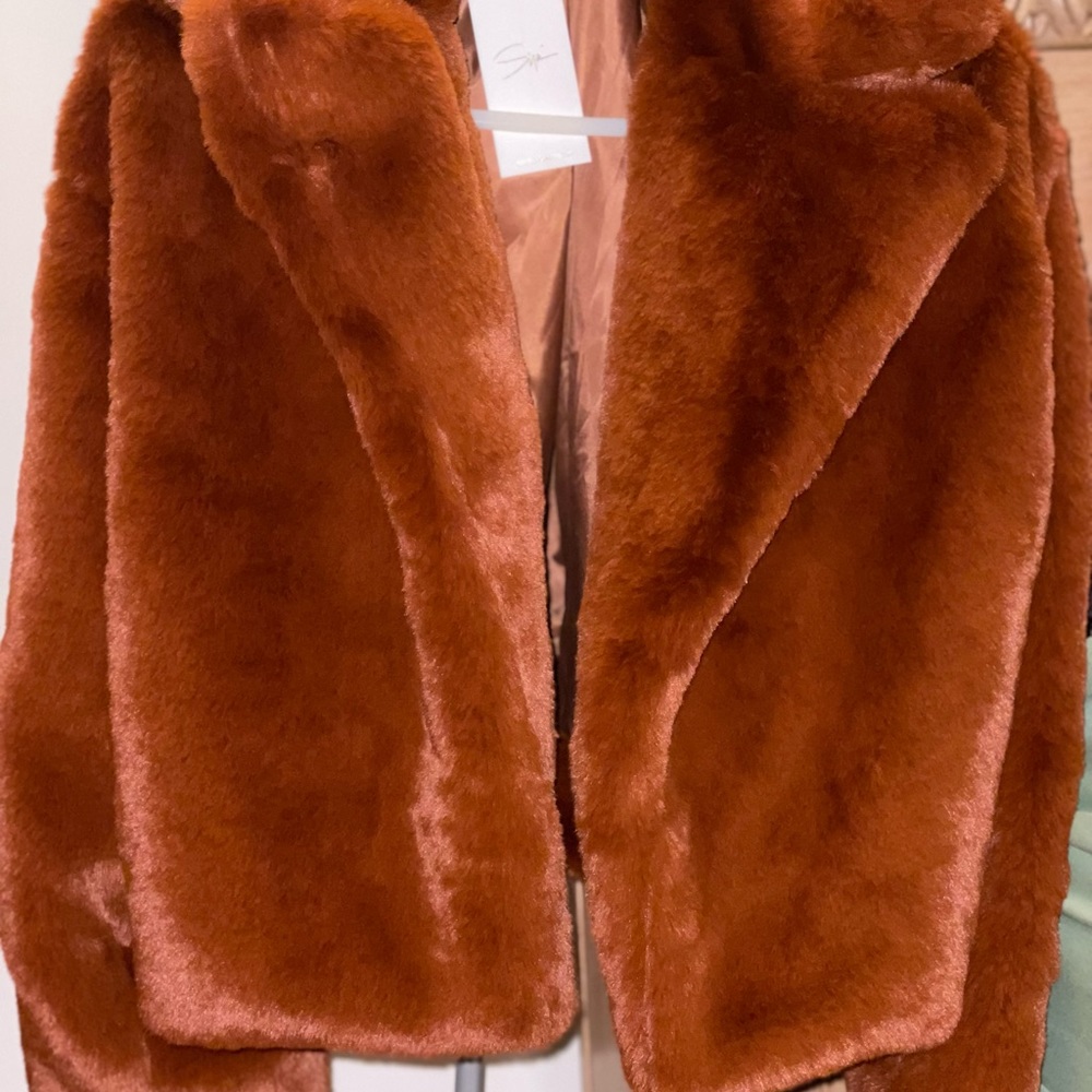 Faux fur coat
